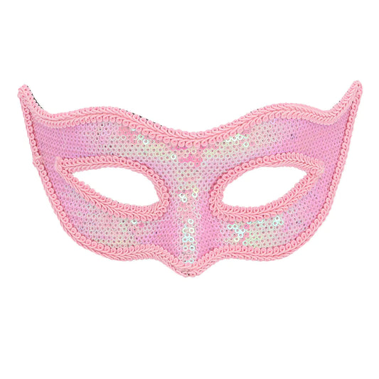 Pink Sequin Venice Masquerade Mask