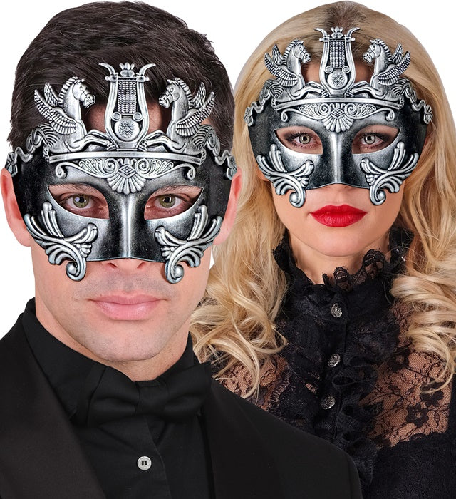 Roman Silver Masquerade Mask