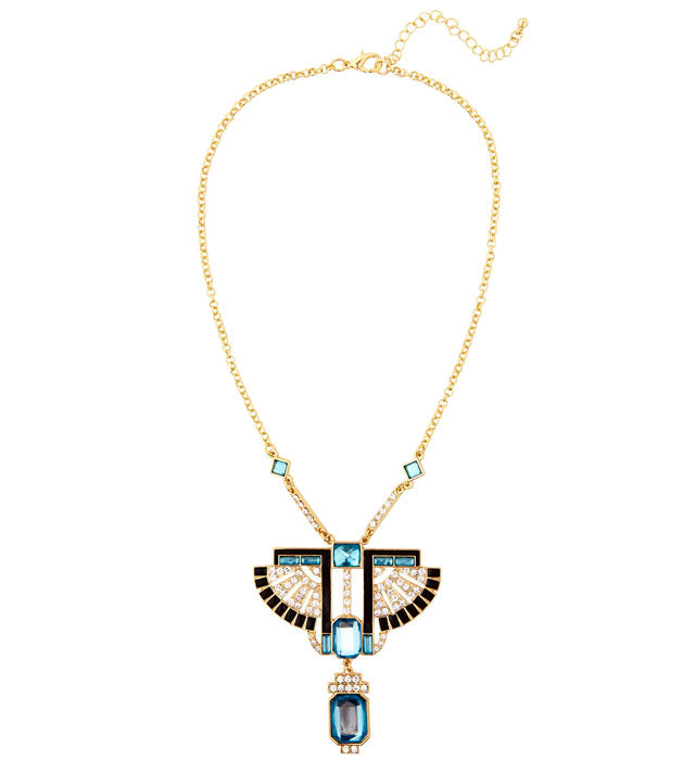 COMING SOON Gold Pharaoh Necklace with Strass & Topaz