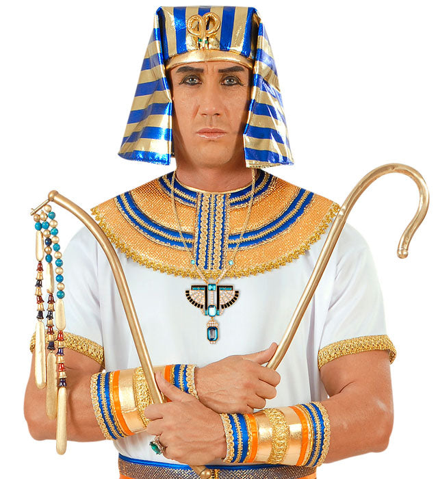 COMING SOON Gold Pharaoh Necklace with Strass & Topaz