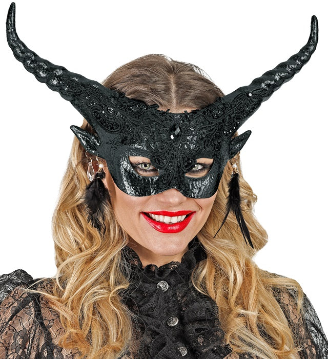 Theatrical Black Devil Eyemask