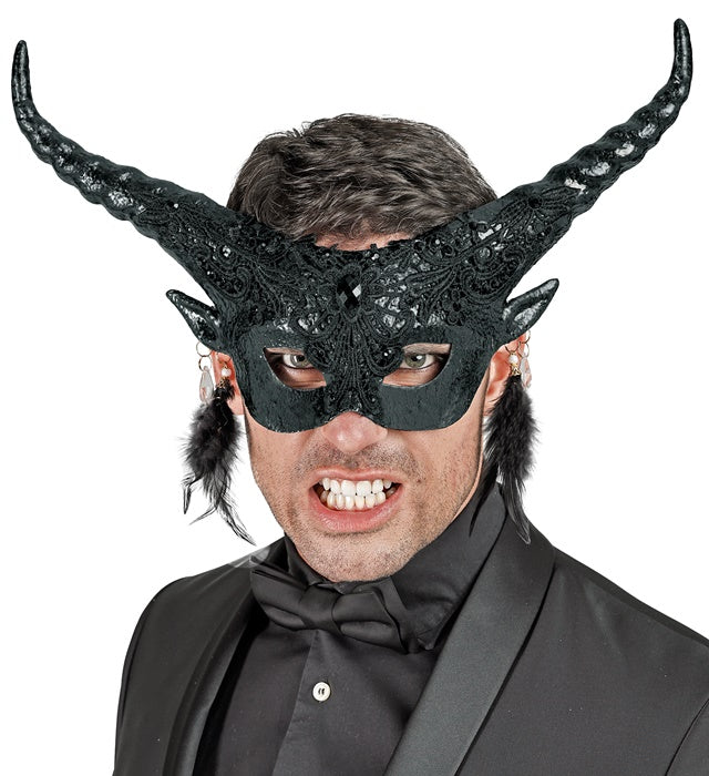 Theatrical Black Devil Eyemask