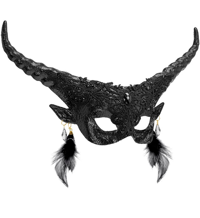 Theatrical Black Devil Eyemask