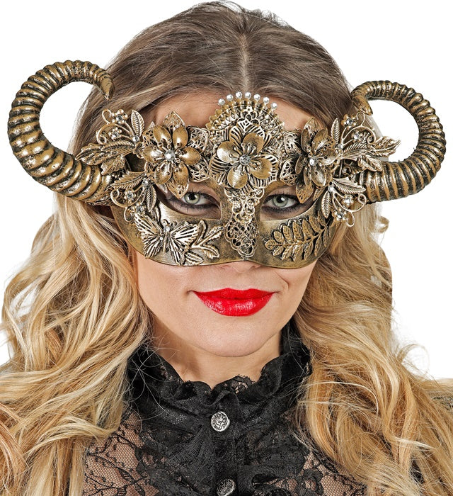 Theatrical Gold Ram Eyemask