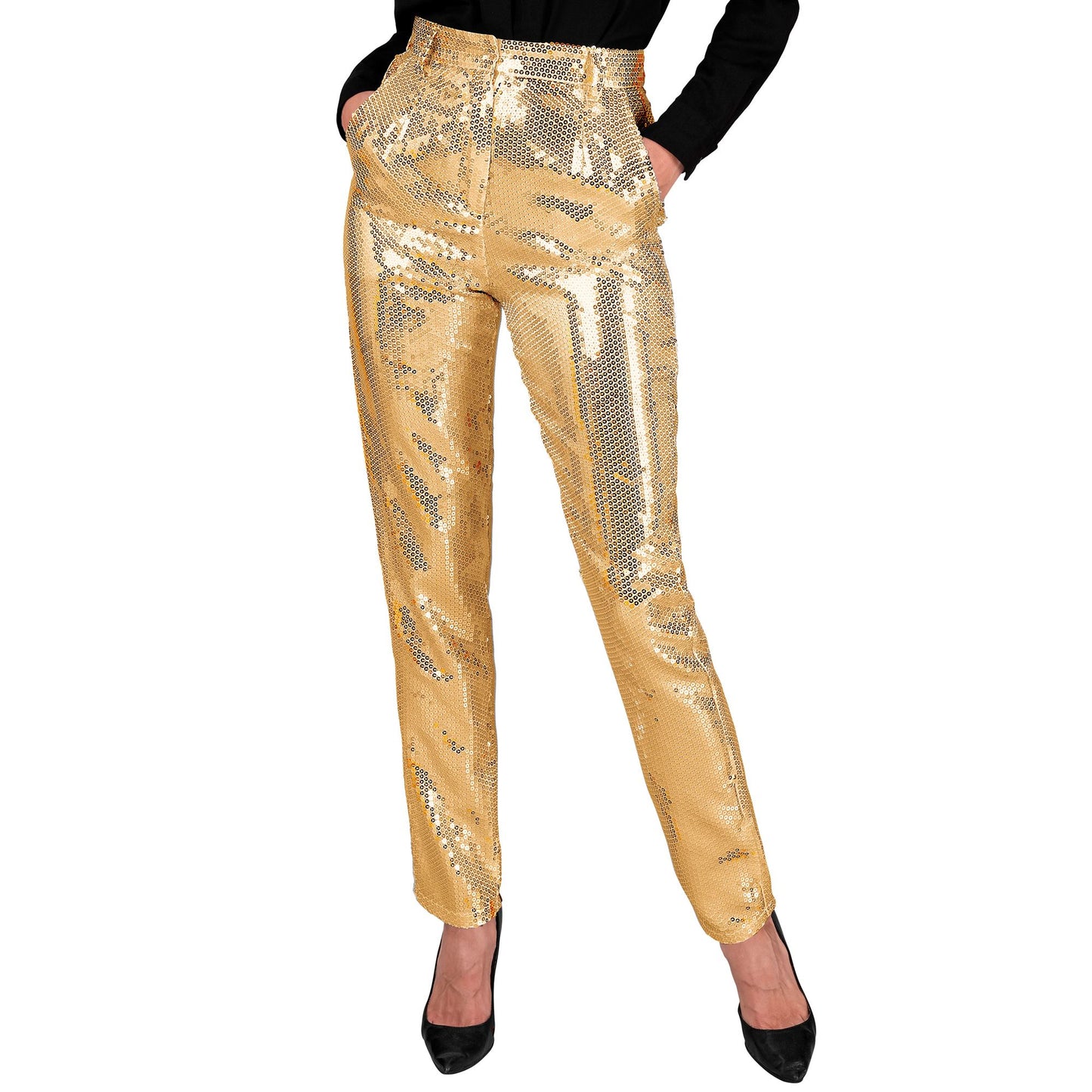 COMING SOON Gold Sequin Party Fancydress Womens Pants