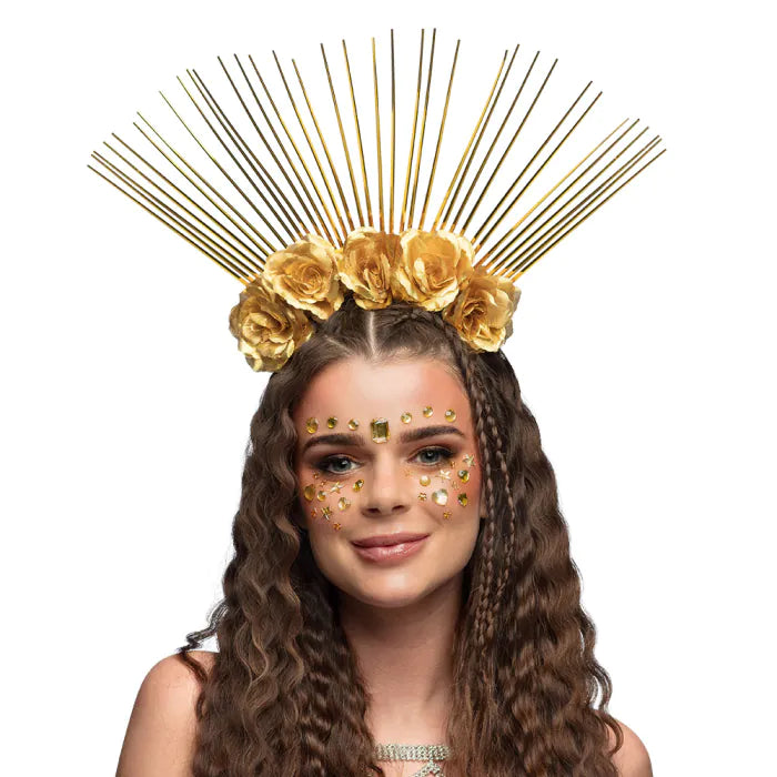 Gold Rose Sunbeam Headdress