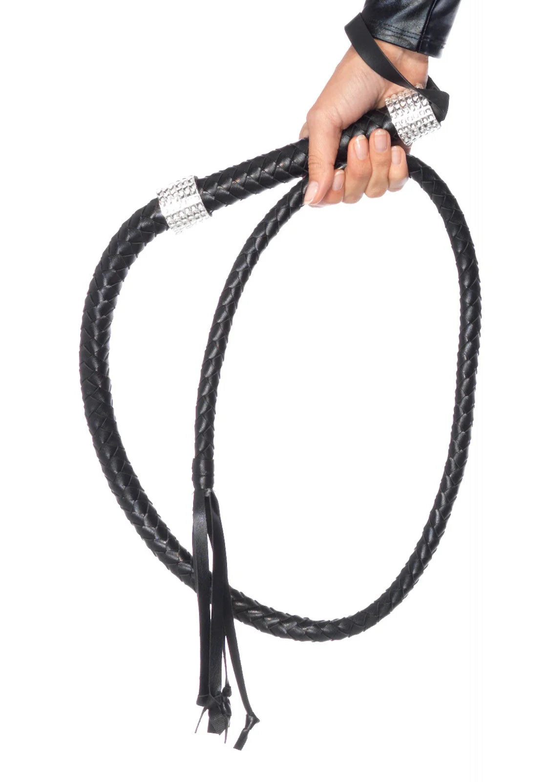 Rhinestone Handle Whip