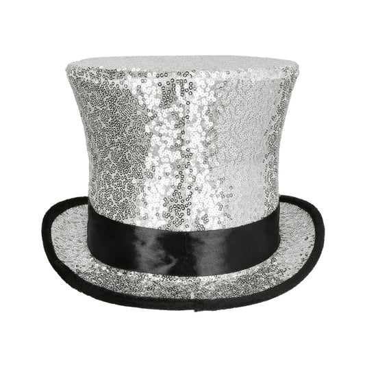 Silver Showman Top Hat