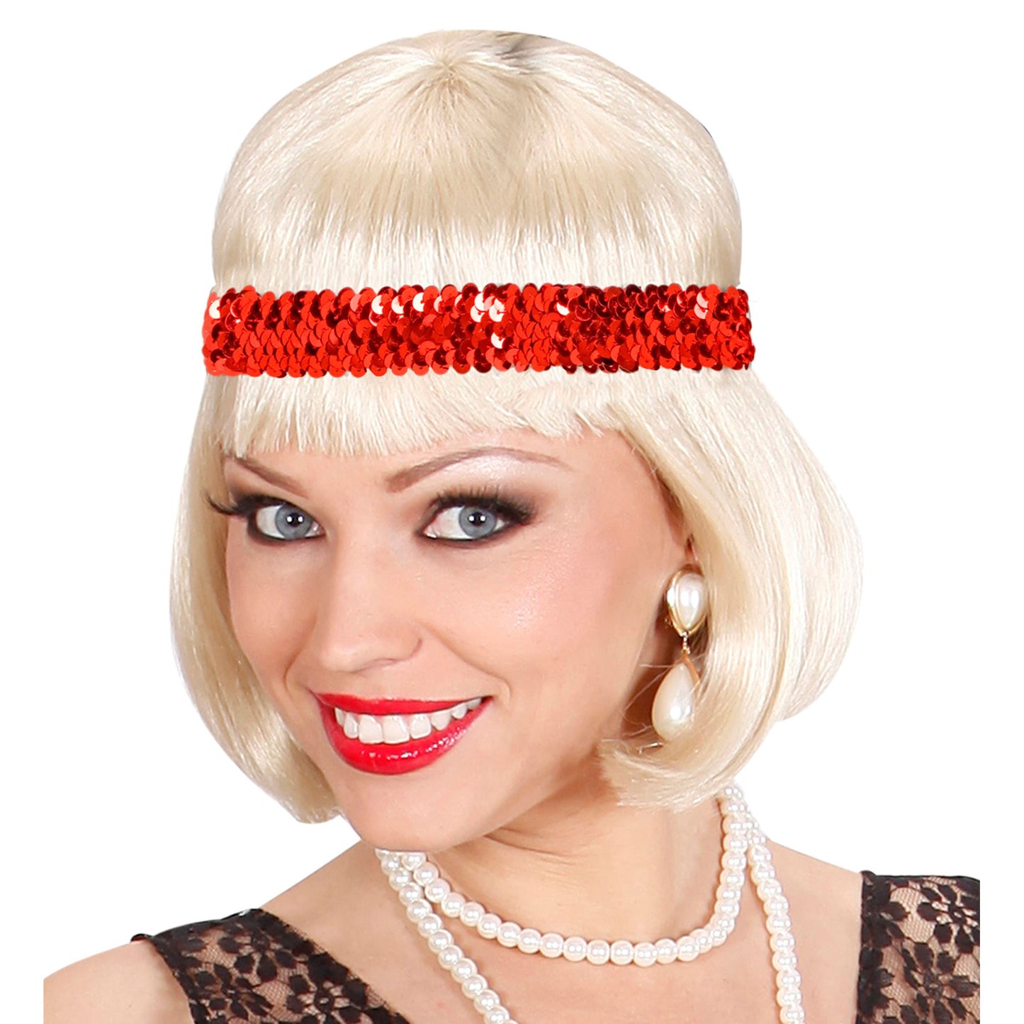 Red Sequin Flapper Headband