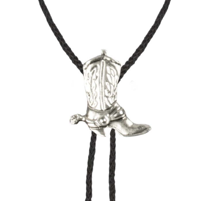 Cowboy Boot Bolo Tie Necklace