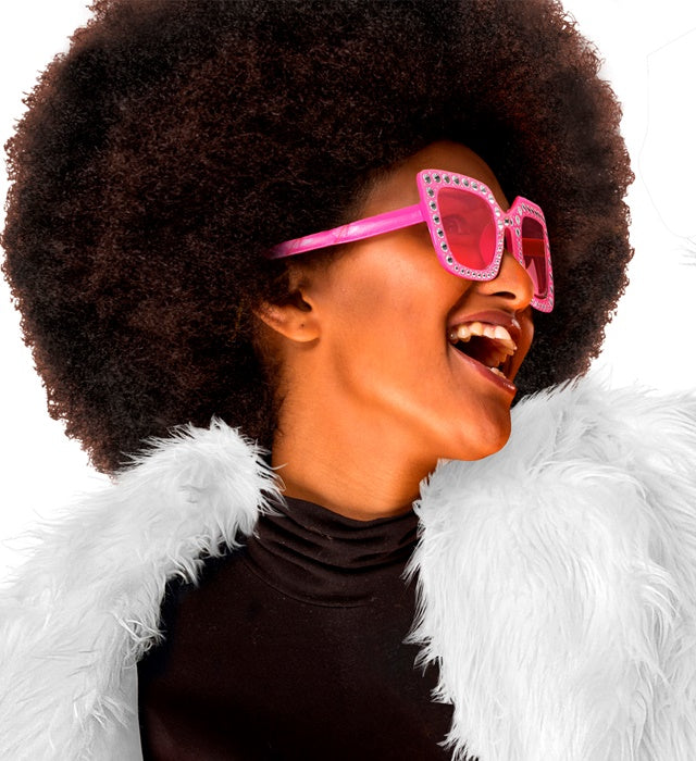 Pink Bling Party Glasses