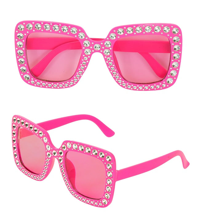 Pink Bling Party Glasses