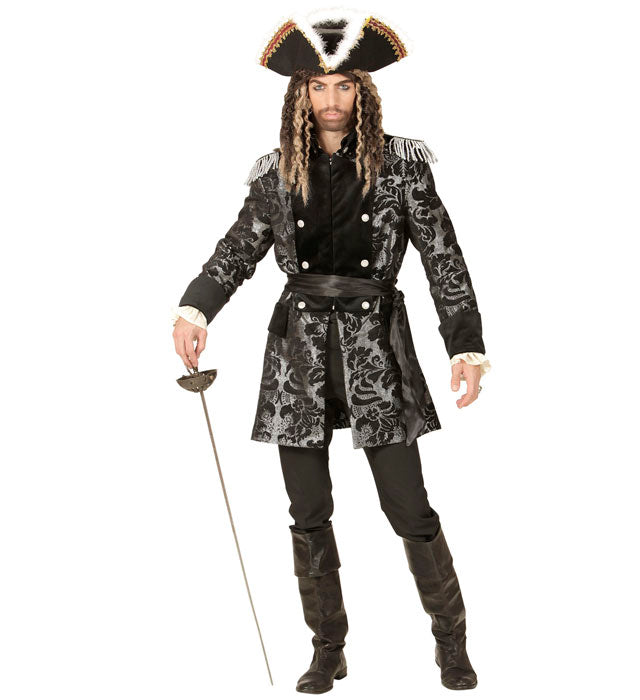 Mens Silver Jacquard Parade Coat