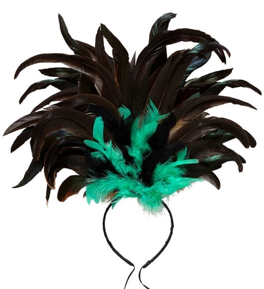 Green Copacabana Feathered Headband