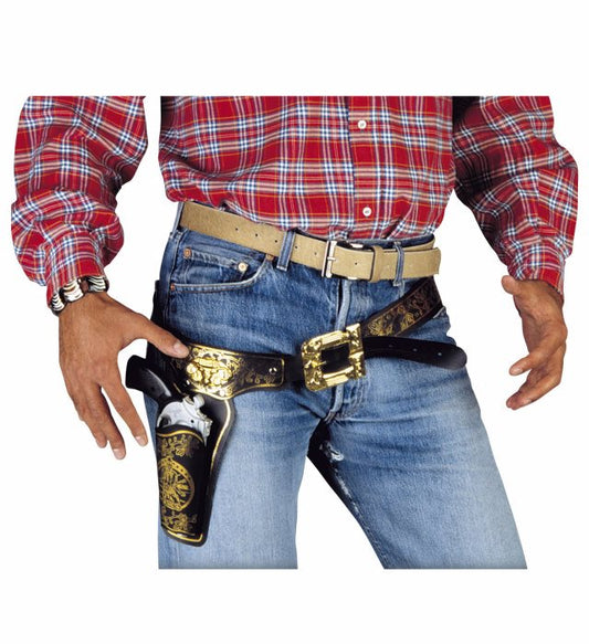 Cowboy Black Double Pistol Holster