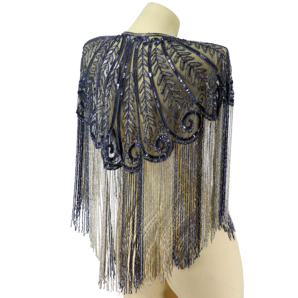 Beaded Shawl with 24" Fringe - Black COMING SOON