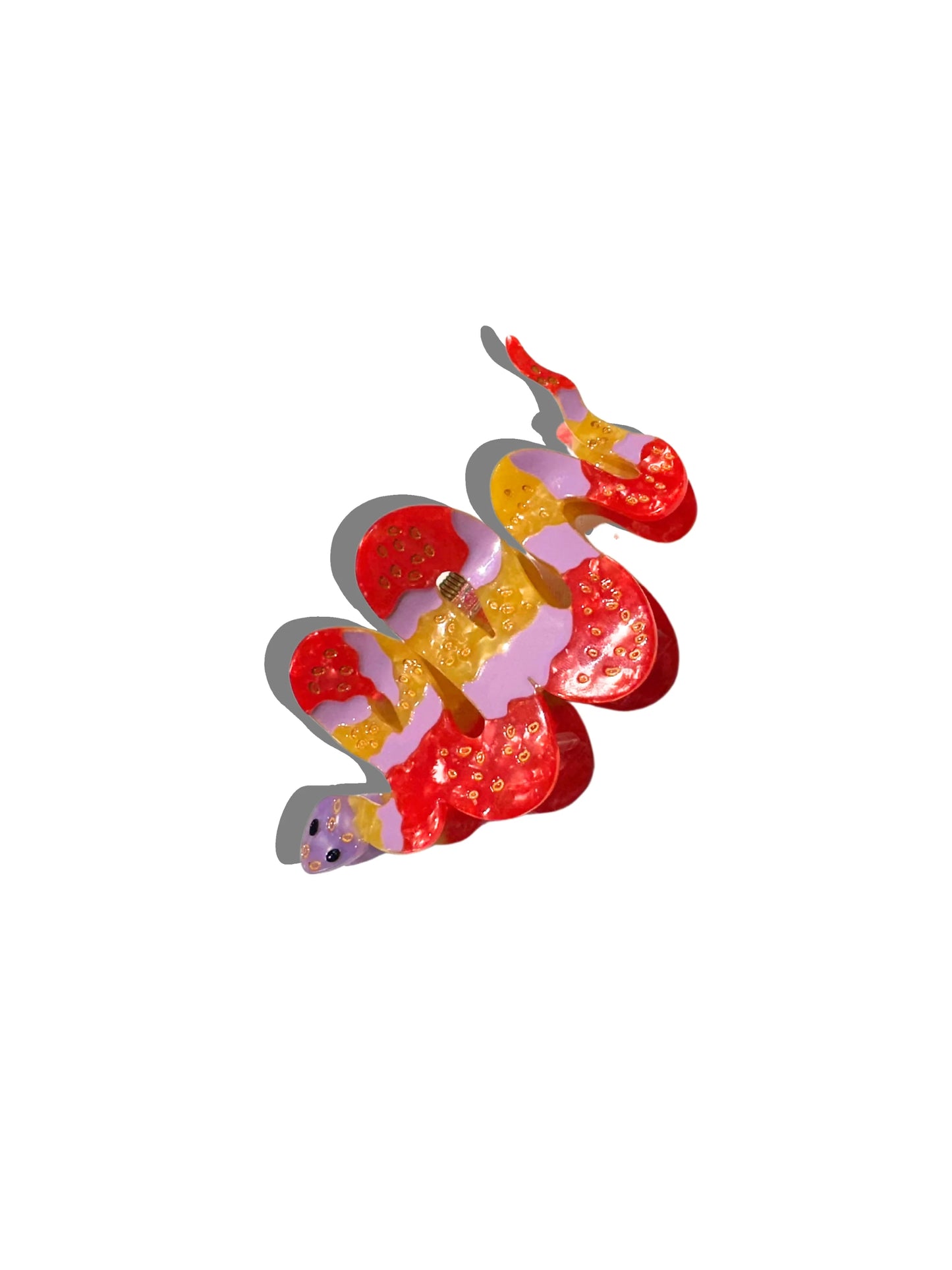 Solar Eclipse Red Snake Claw Clip