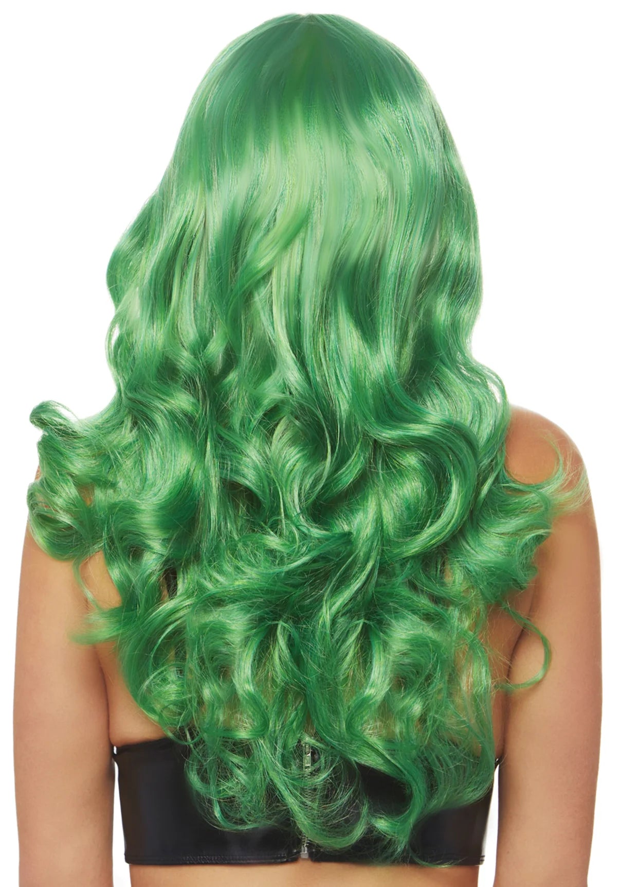 Green Misfit Long Wavy Wig