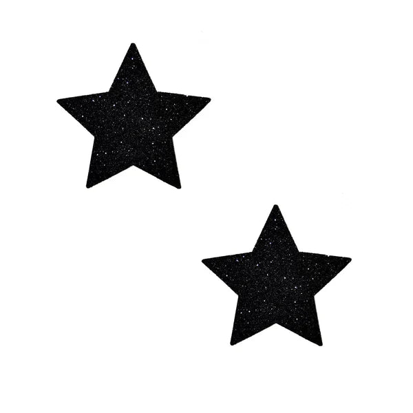 Neva Nude Black Malice Glitter Starry Nights Nipple Cover Pasties