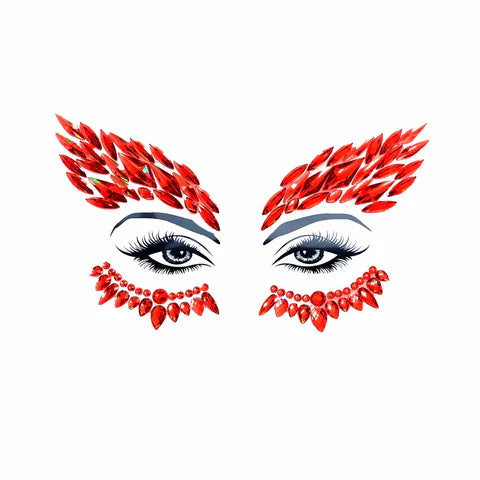 Neva Nude Devil's Advocate Red Crystal Face Jewels