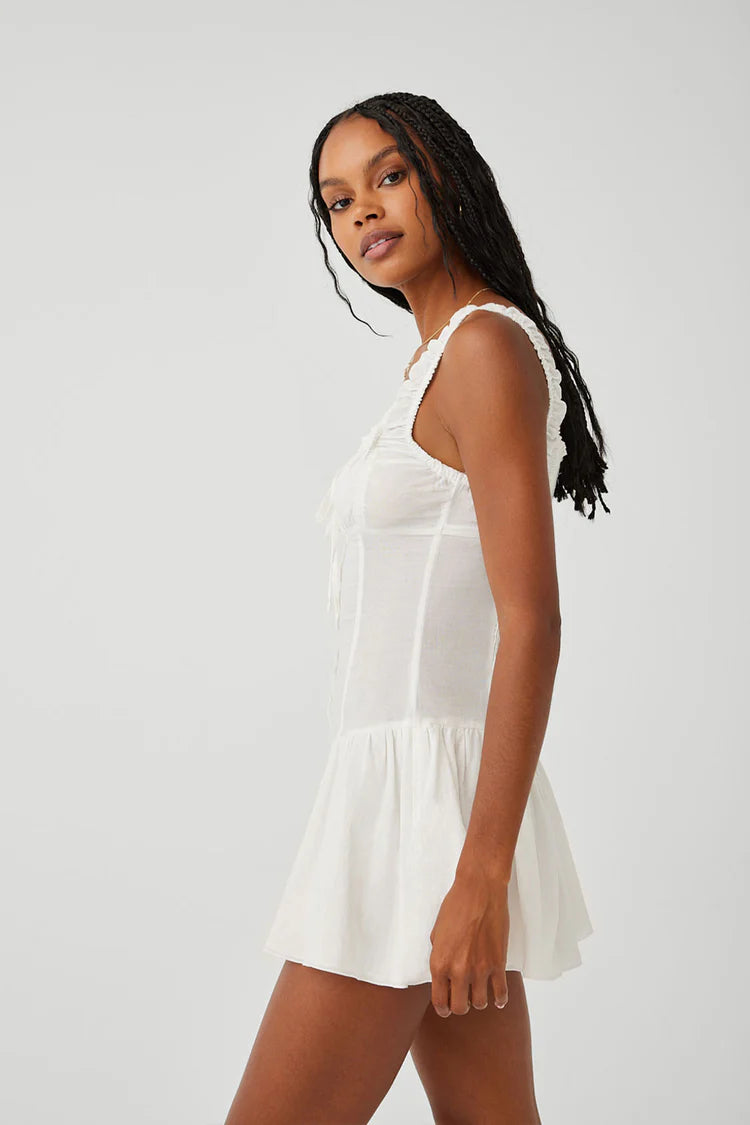 Frankies Bikinis Christa Ruffle Mini Dress