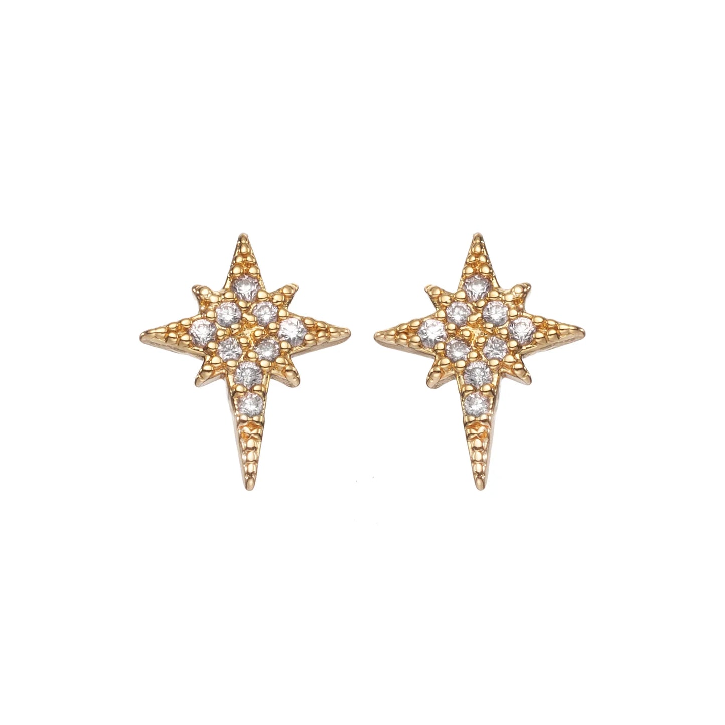 Bijoux De Mimi Cosima Star Stud Earrings - Gold Crystal