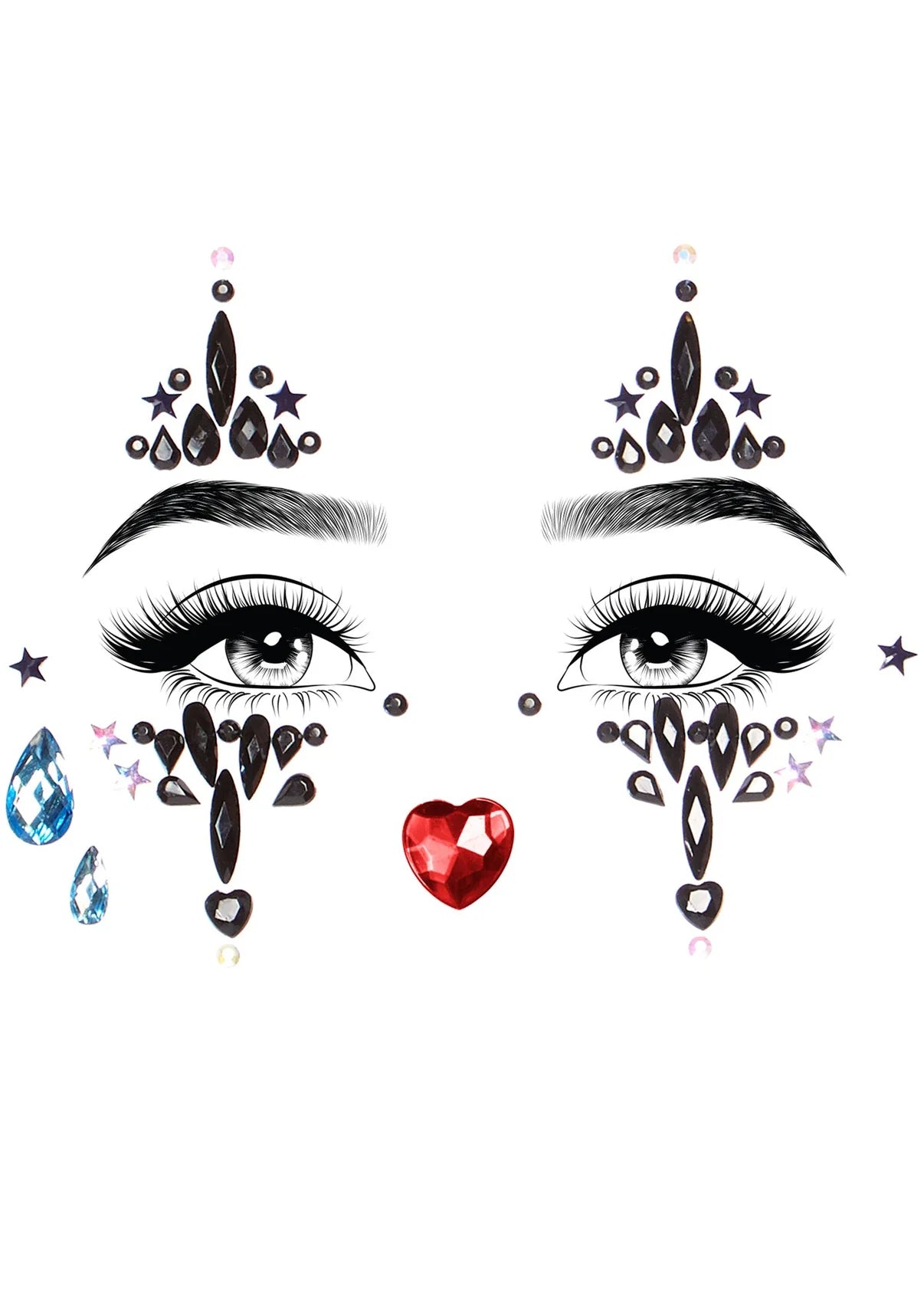Harlequin Adhesive Face Jewels