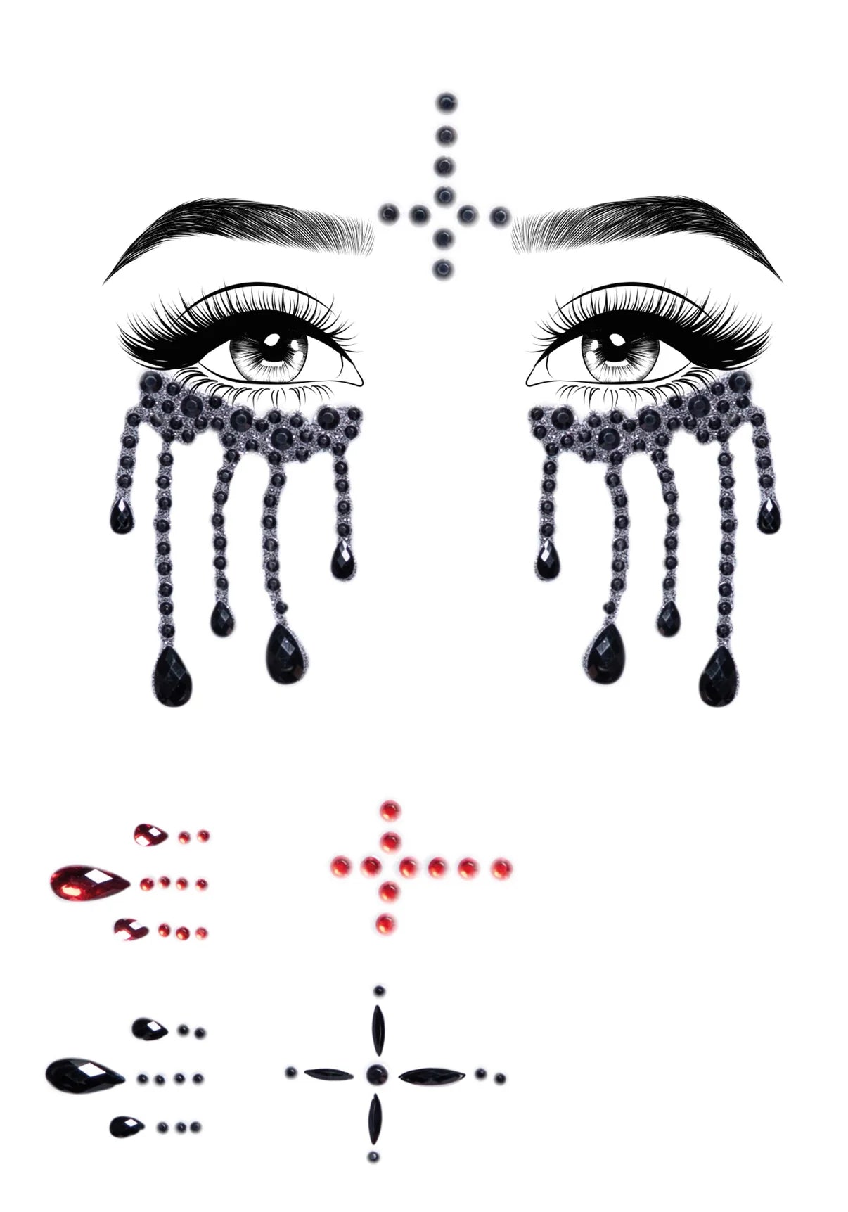 Possessed Adhesive Face Jewels