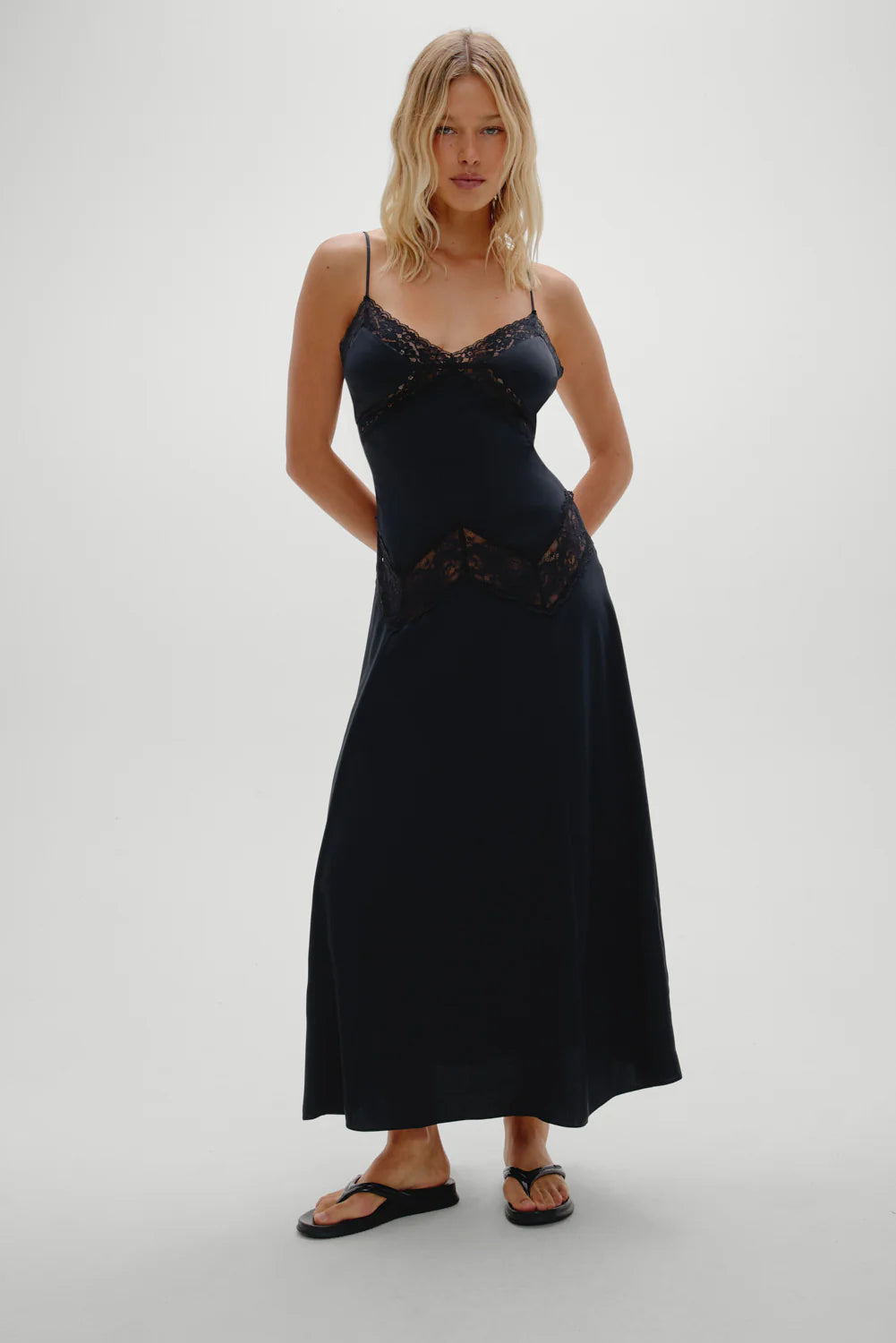 COMING SOON Frankies Bikinis Ethereal Lace Maxi Dress - Meet Me At Dusk