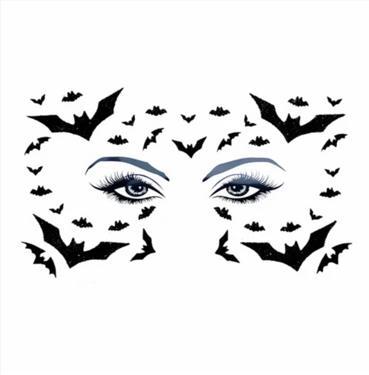Glitter Bat Body and Face Stickers