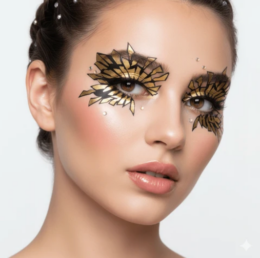Neva Nude Golden Sunburst Holographic Face Sticker