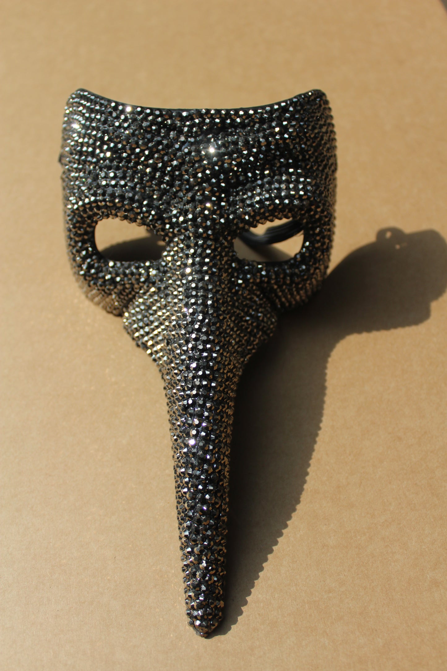 Rhinestone Pierrot Plague Doctor Masquerade Mask