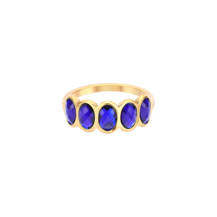 Bijoux De Mimi Lian Gold & Blue Ring
