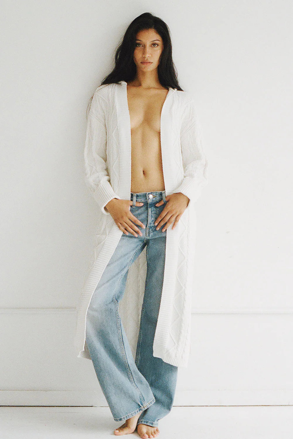 Frankies Bikinis Love Story Duster Cardigan