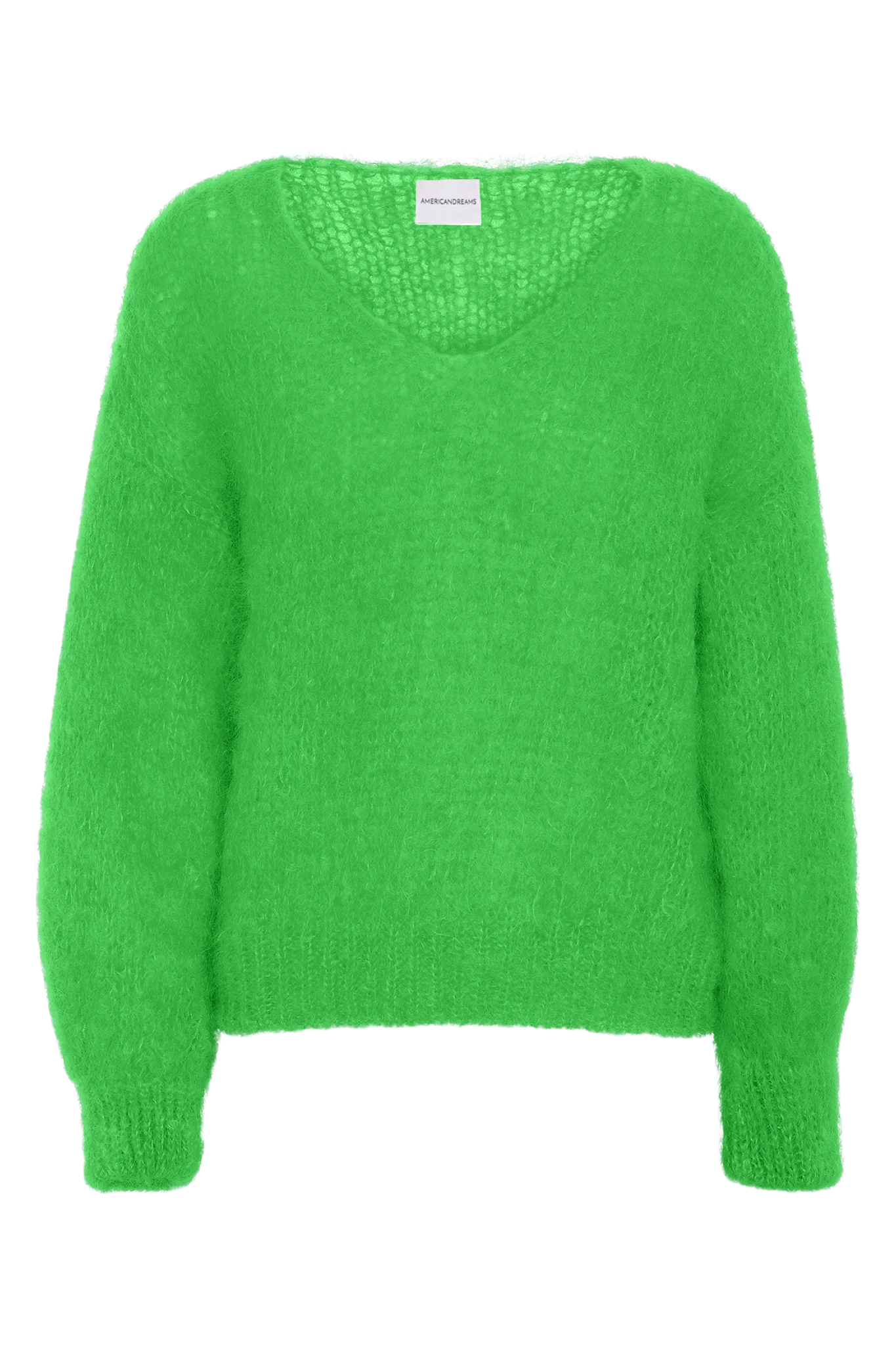American Dreams Milana Mohair Knit Jumper - Bright Green