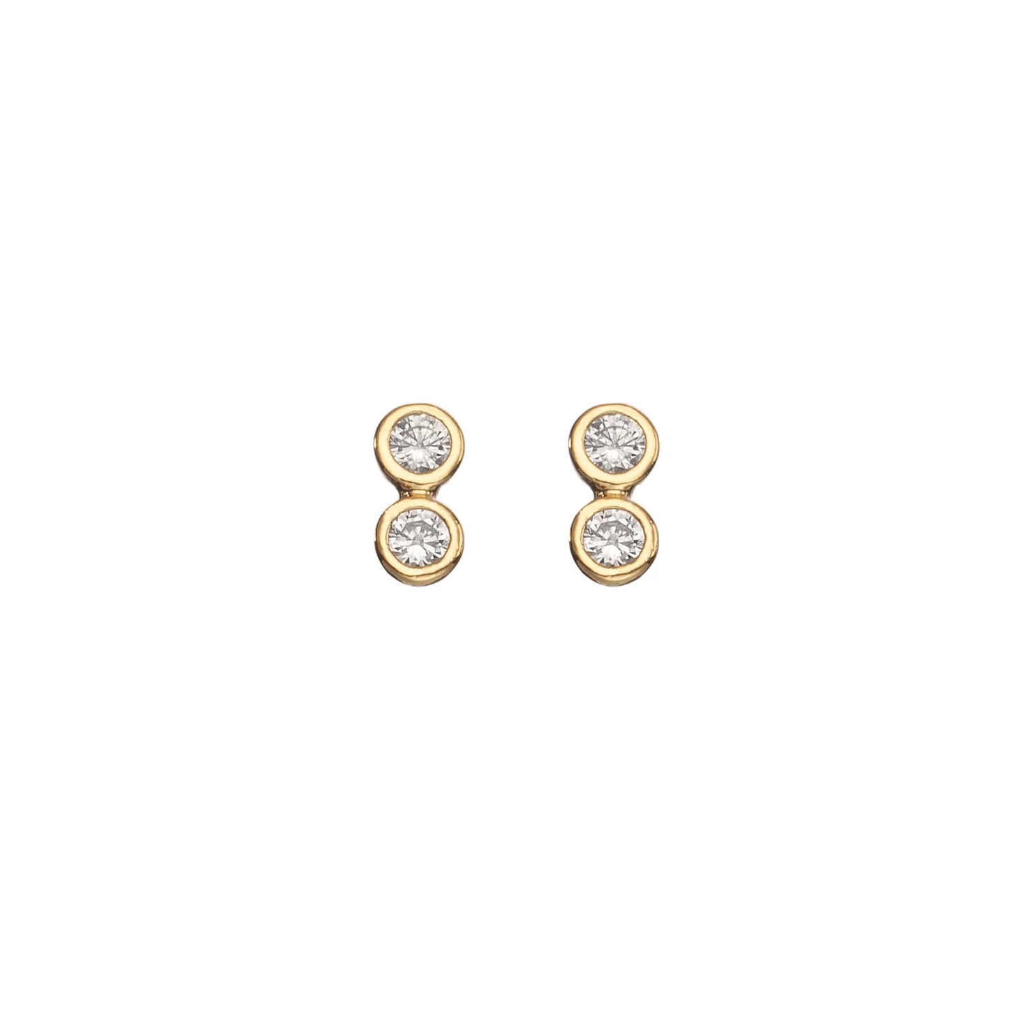 Bijoux De Mimi Molly Stud Earrings - Gold Crystal