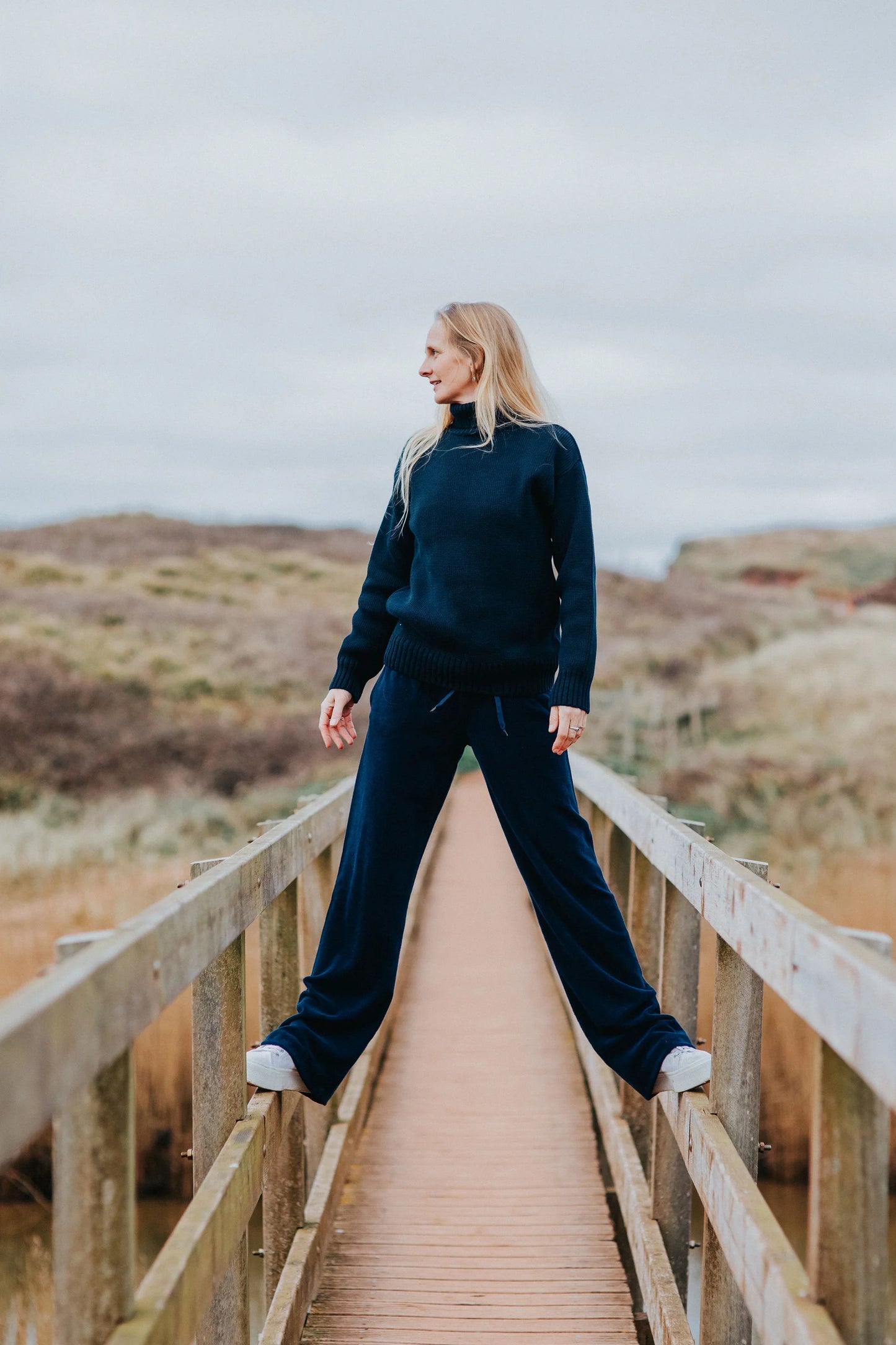 Navy Blue Towelling Sweatpants