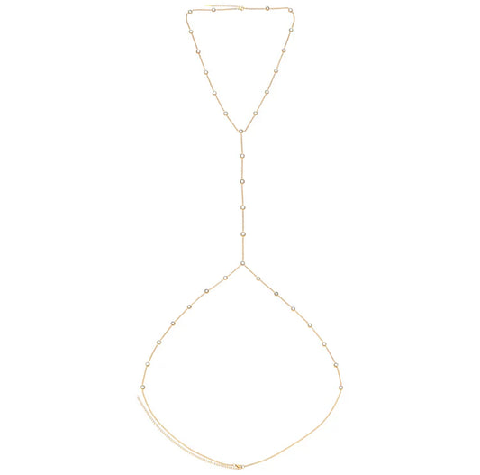 Bijoux De Mimi Olivia Body Chain - Gold & Crystal