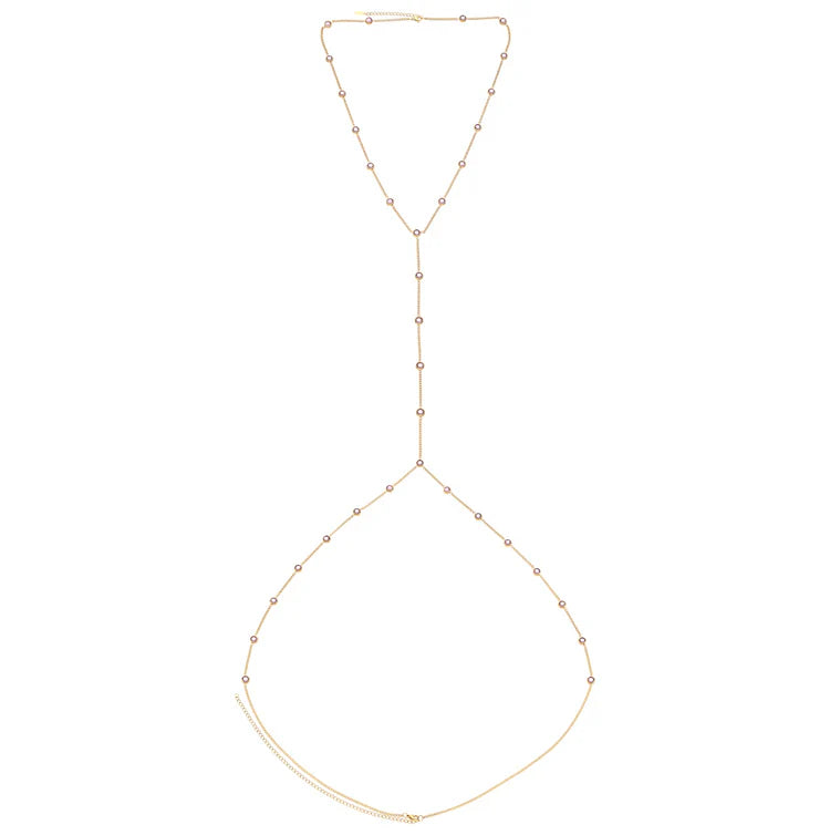 Bijoux De Mimi Olivia Body Chain Gold & Pink