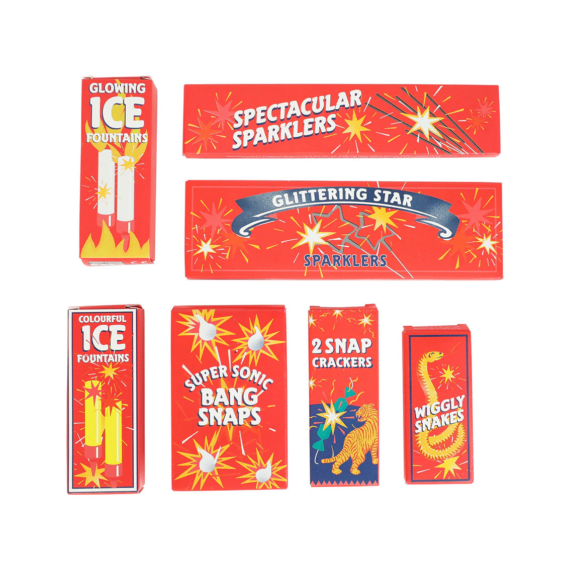 COMING SOON Retro Red Indoor Table Fireworks Set - IN STORE ONLY