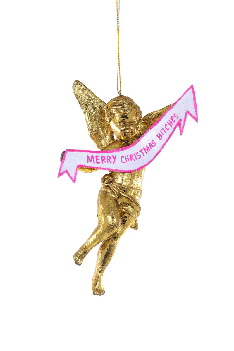 Merry Christmas Bitches Cherub Christmas Ornament COMING SOON