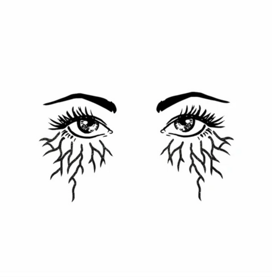 Salvatore Black Glitter Vampire Eye Veins Face Sticker