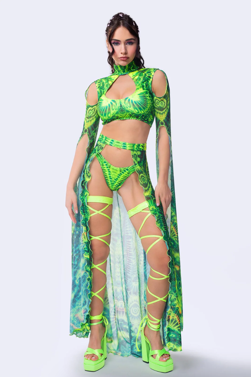 COMING SOON Gardens of Paradise Open Front Skirt