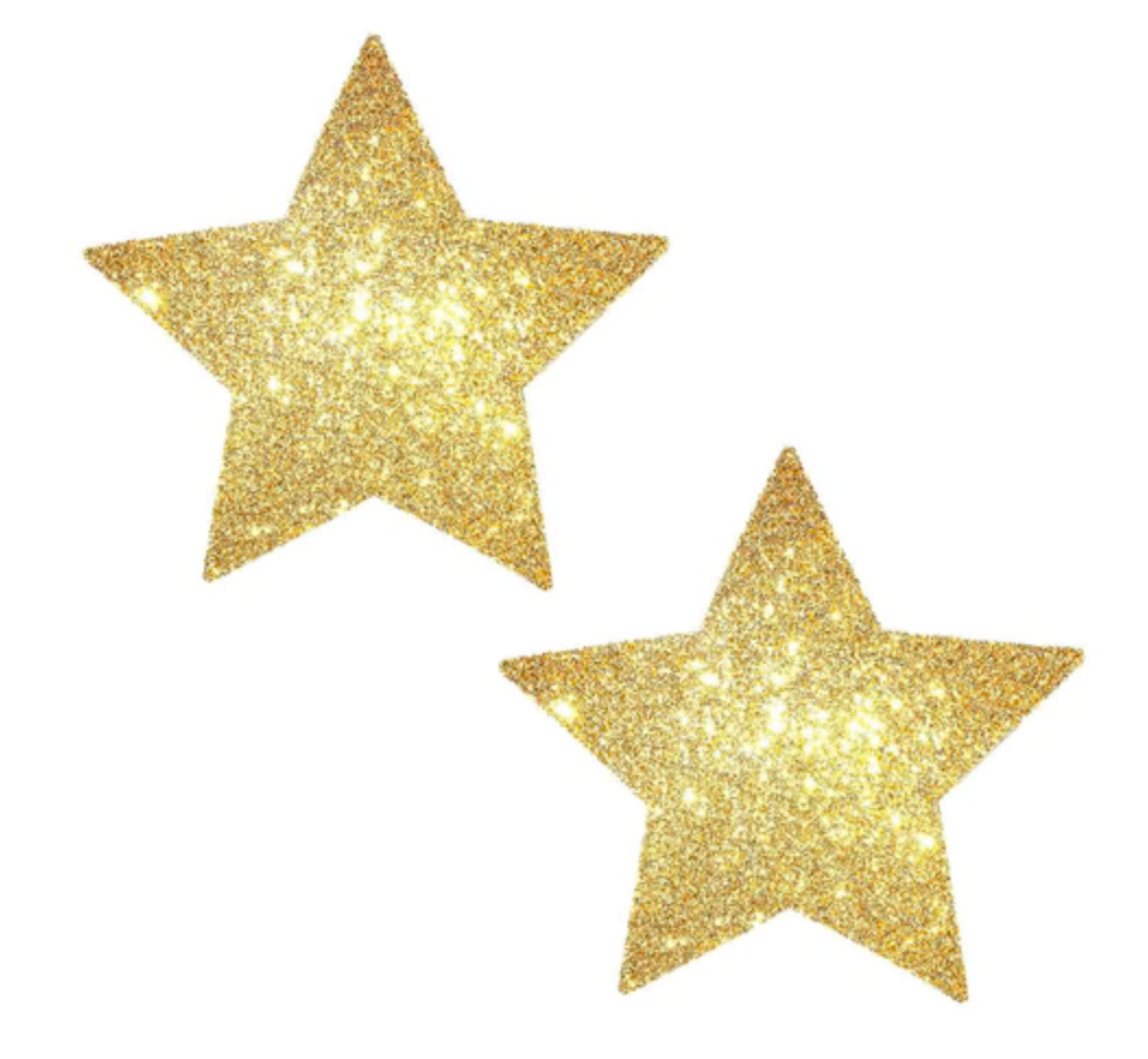 Neva Nude Gold Fairy Dust Glitter Starry Nights Nipple Cover Pasties