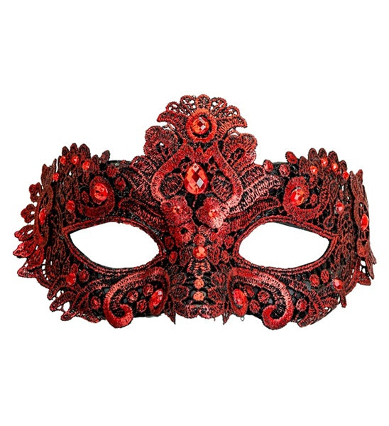 Theatrical Red Masquerade Eye Mask