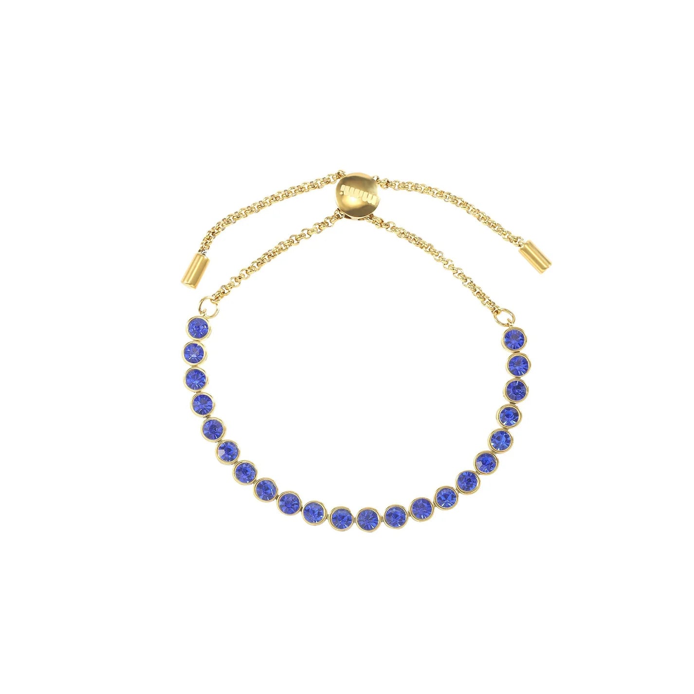 Bijoux De Mimi Tomi Tennis Bracelet - Gold & Blue