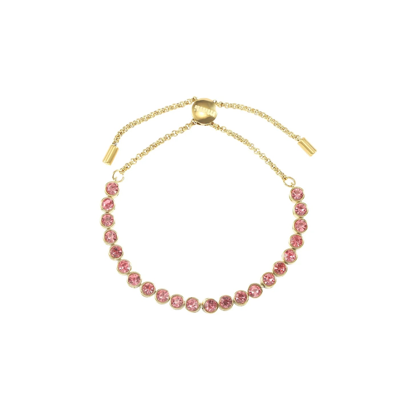 Bijoux De Mimi Tomi Tennis Bracelet - Gold & Pink
