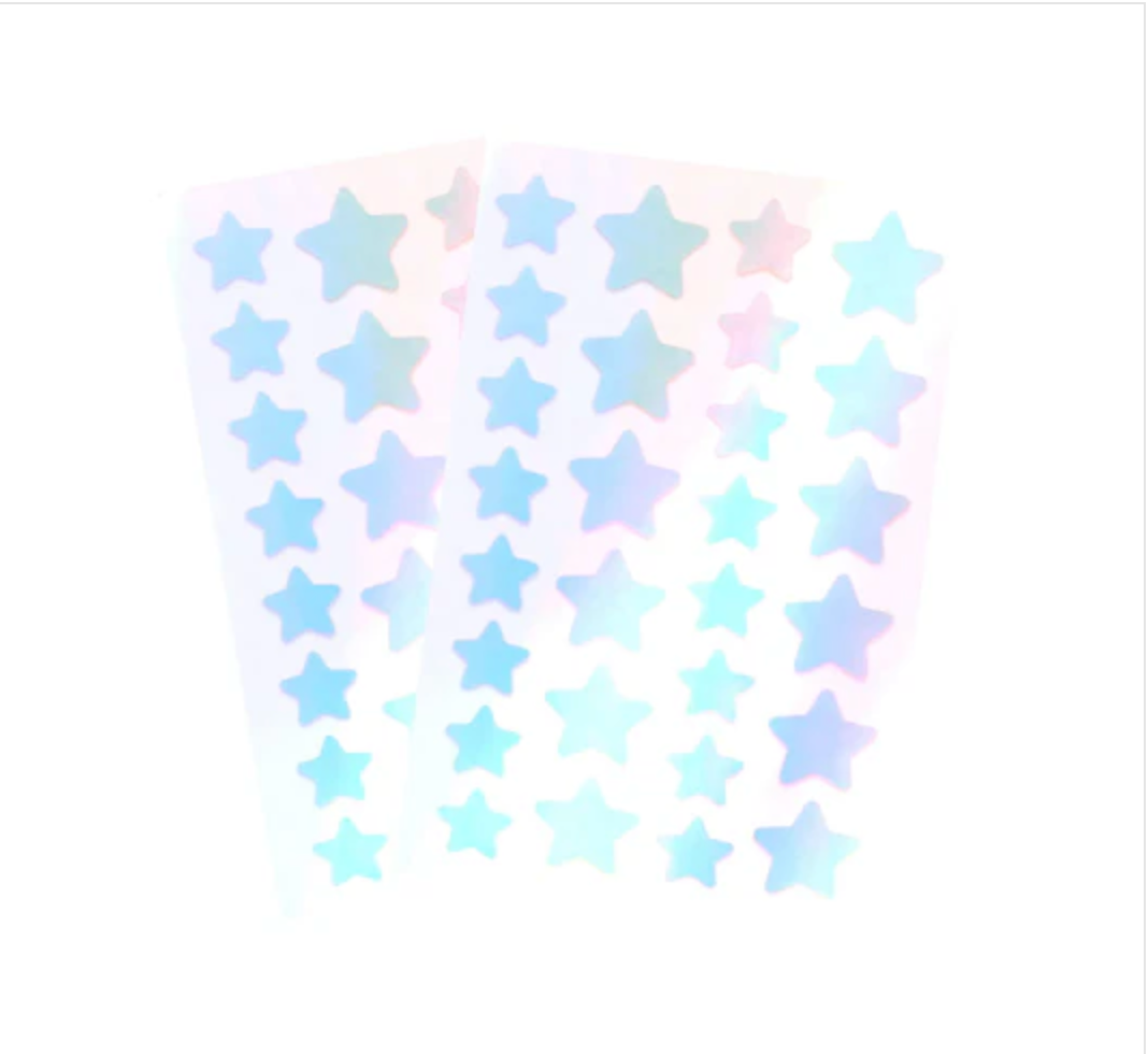 Neva Nude Unicorn Wishes Holographic Iridescent Star Hydrocolloid Acne Pimple Stickers SpotStix 56PK