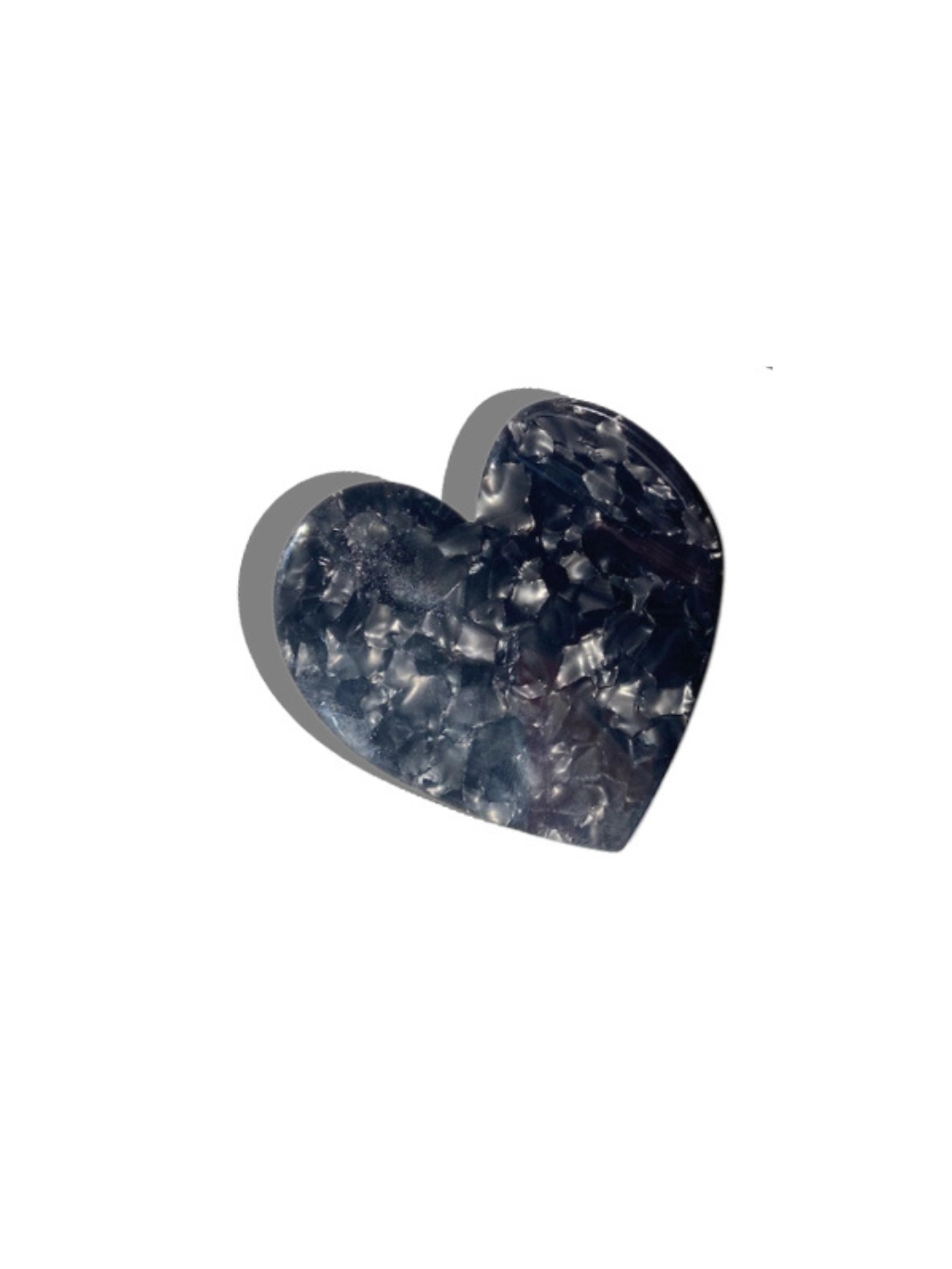 Solar Eclipse Black Heart Claw Clip