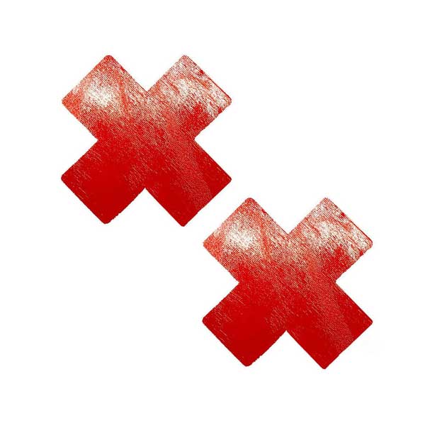 Neva Nude Vixen Red Wet Vinyl Nipztix X Factor Nipple Cover Pasties